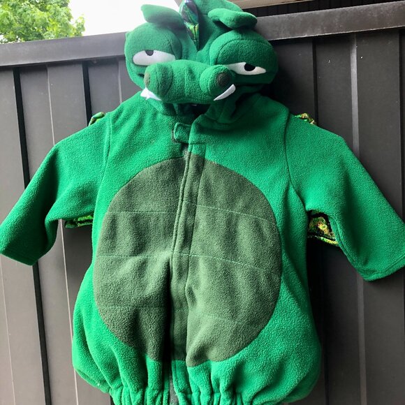 Old Navy Toddler Dragon Dinosaur Costume Jacket 12-24 Months – Fleece Halloween - Picture 1 of 5